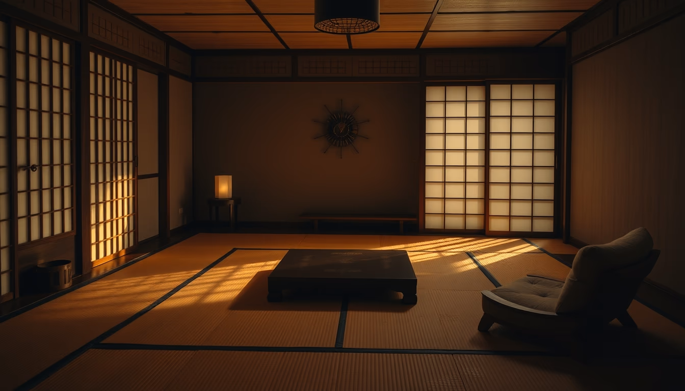 tea room tatami in editorial style