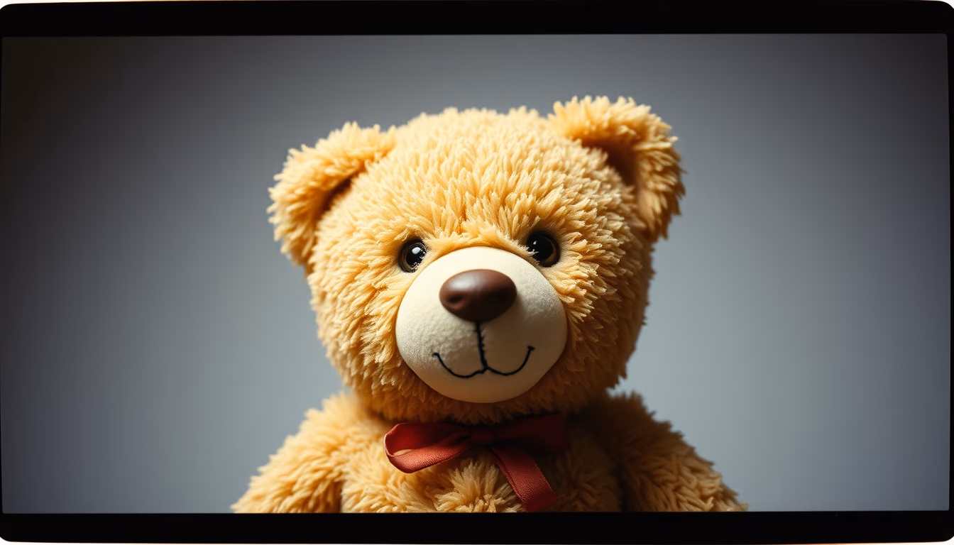 teddy bear vintage worn in editorial style