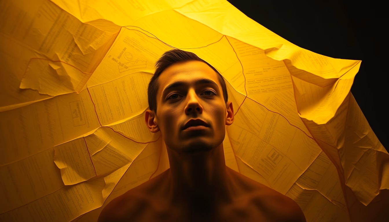 telegram paper yellow in editorial style