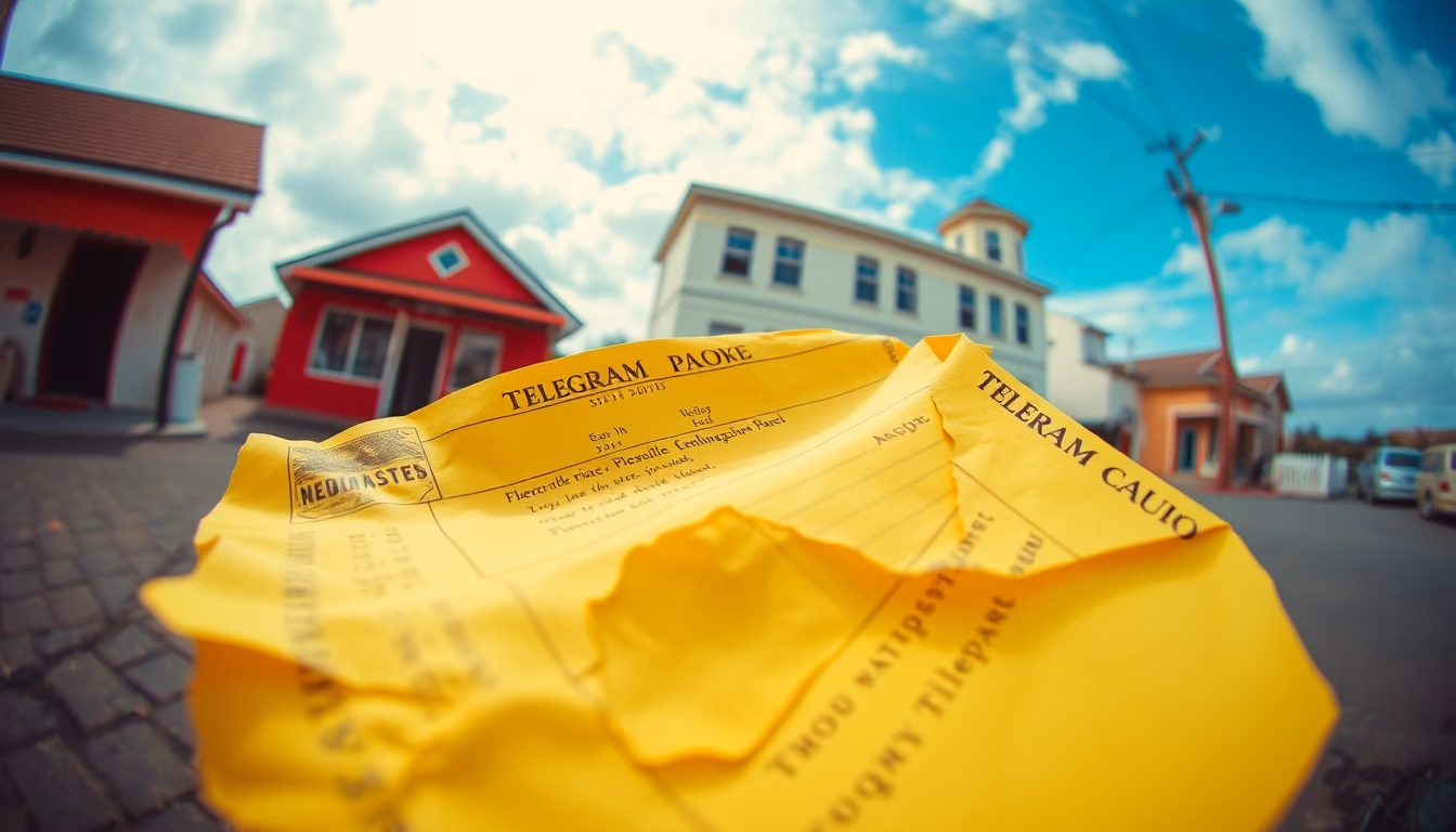 telegram paper yellow in editorial style