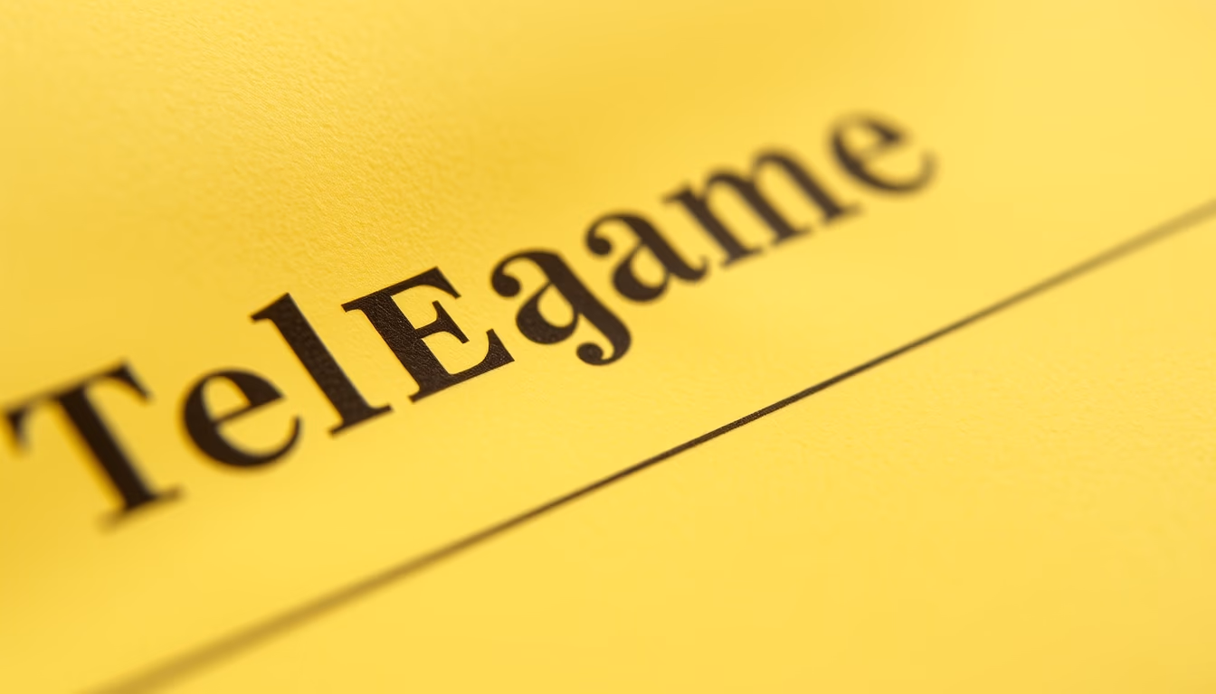 telegram paper yellow in editorial style