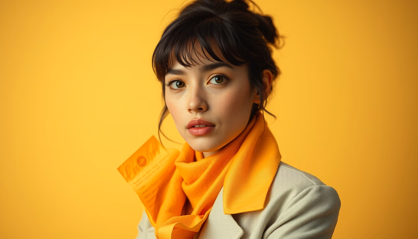 telegram paper yellow in editorial style