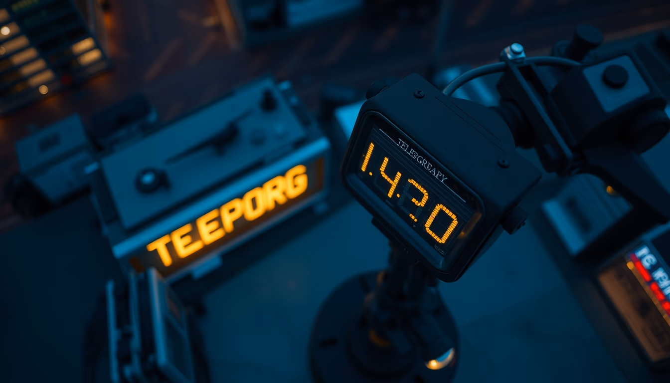 telegraph machine ticker in editorial style