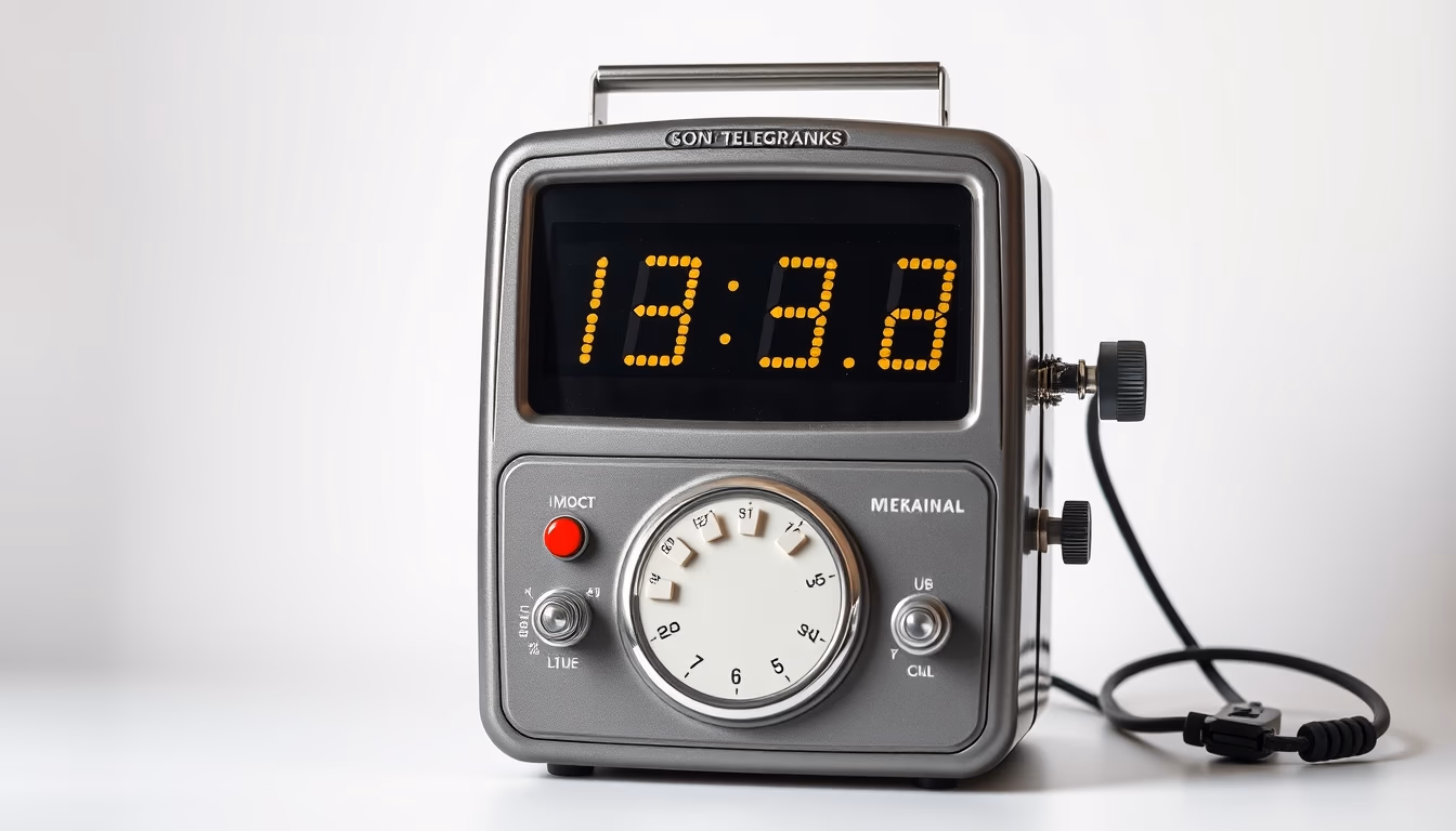 telegraph machine ticker in editorial style