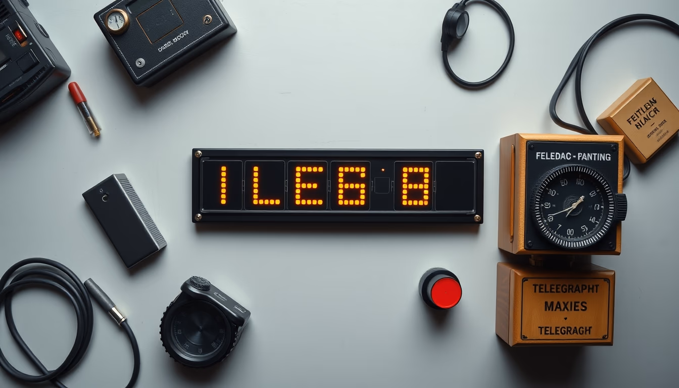 telegraph machine ticker in editorial style