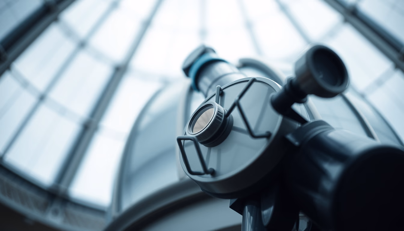 Telescope observatory dome em estilo editorial