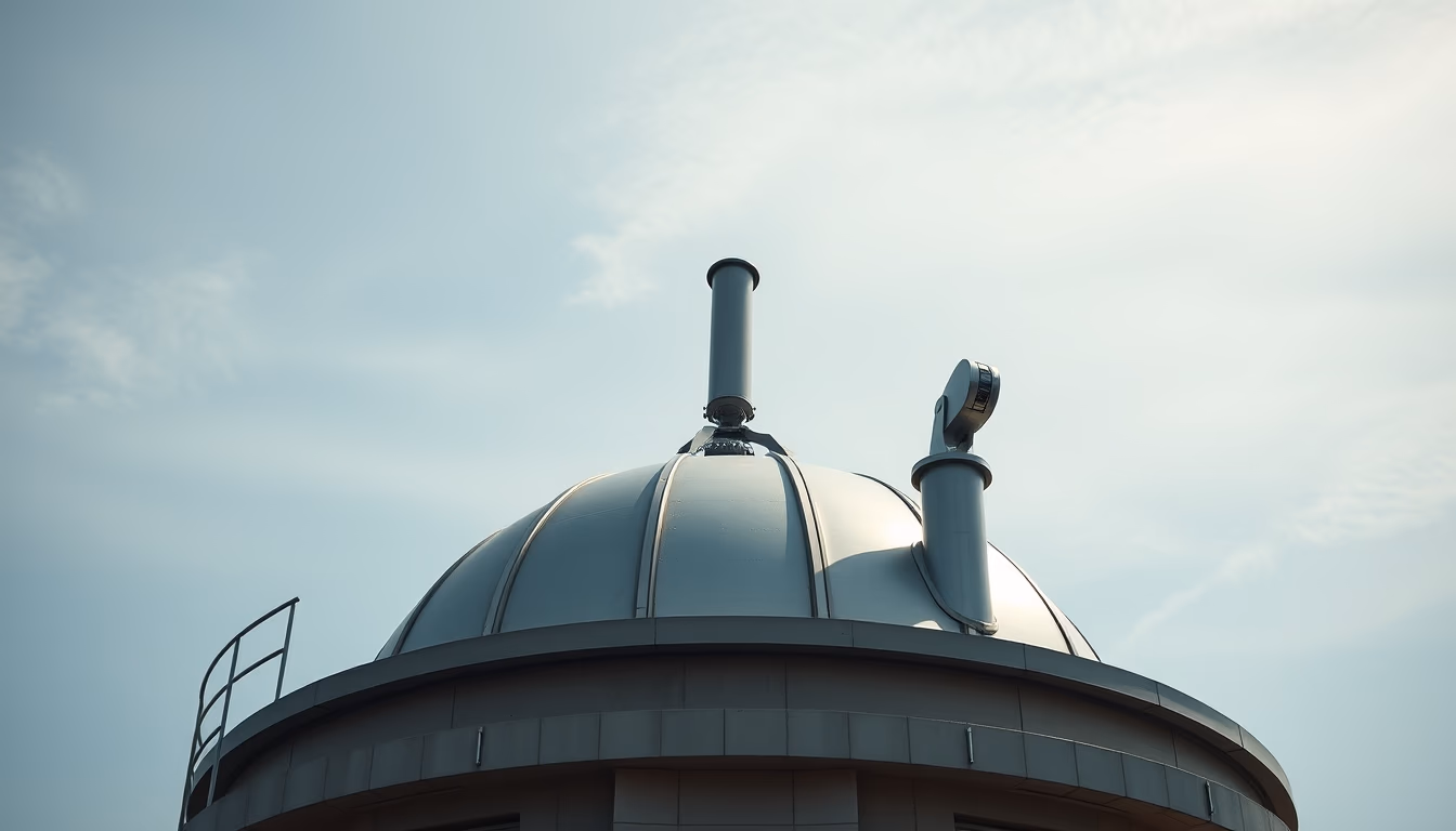 telescope observatory dome in editorial style