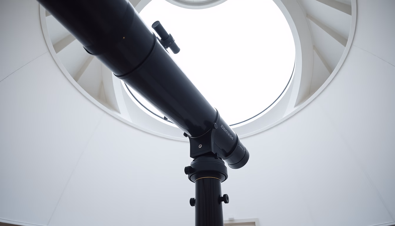 telescope observatory dome in editorial style