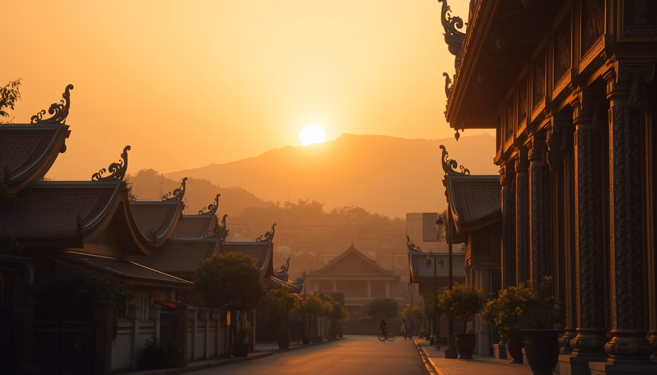 thai script ornate in editorial style