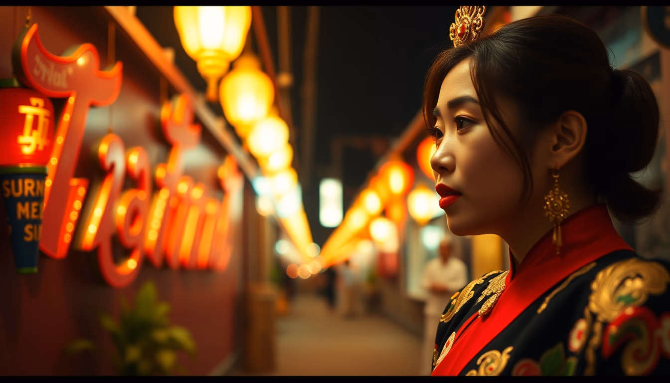 thai script ornate in editorial style