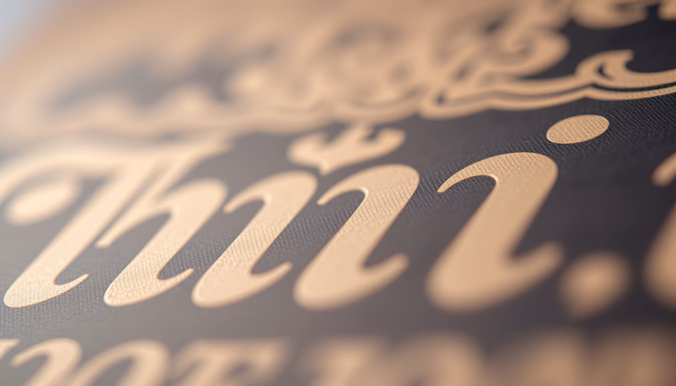 thai script ornate in editorial style