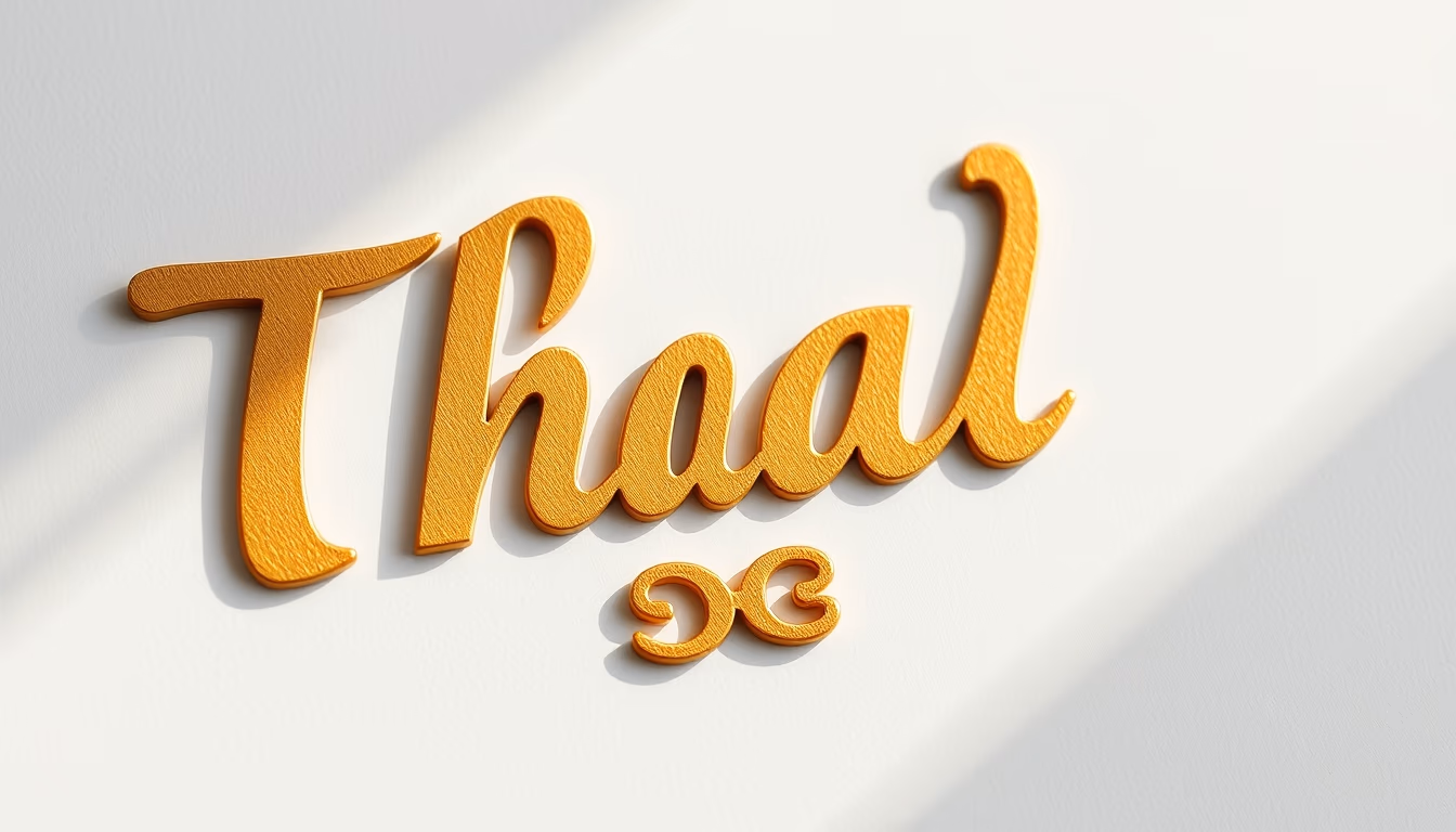 thai script ornate in editorial style