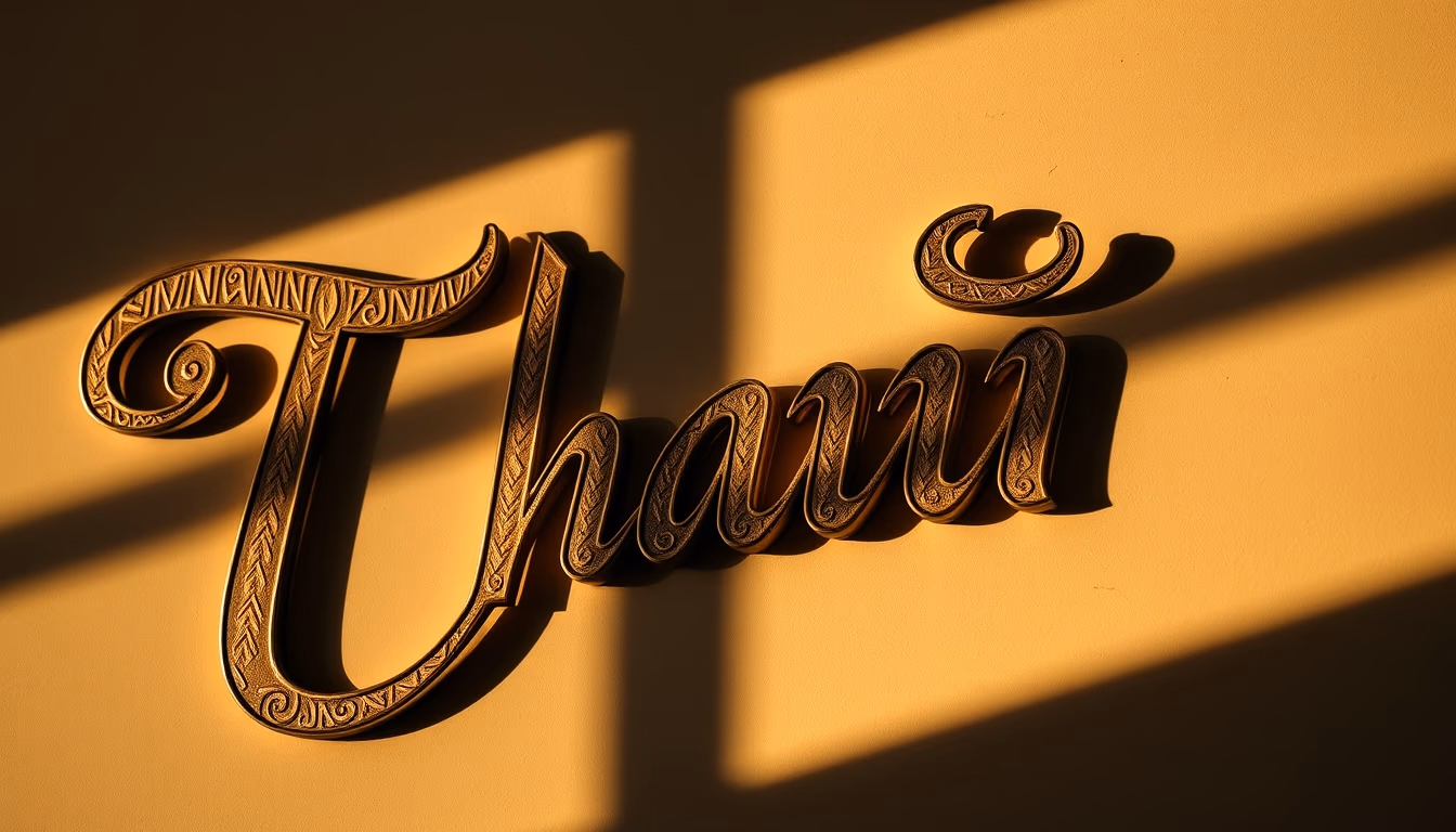 thai script ornate in editorial style