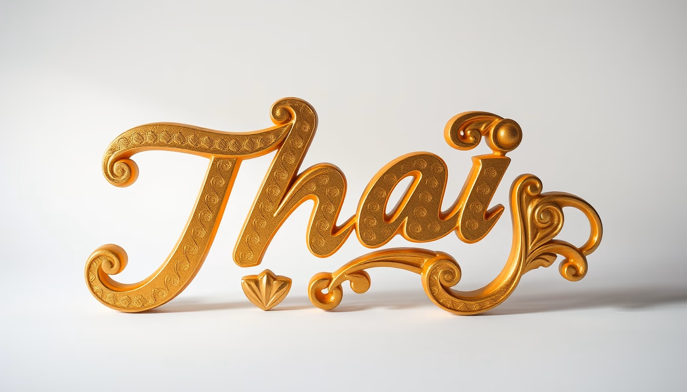 thai script ornate in editorial style