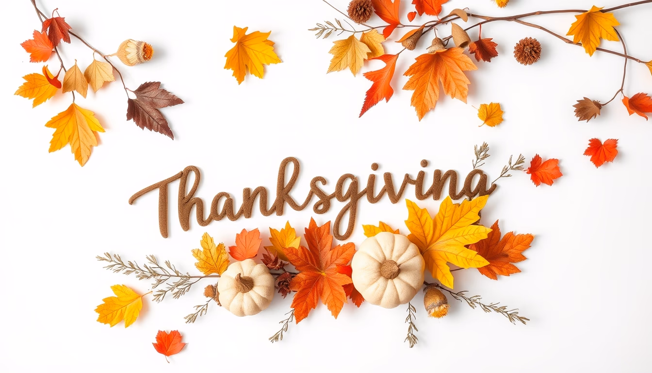 thanksgiving harvest decoration in editorial style