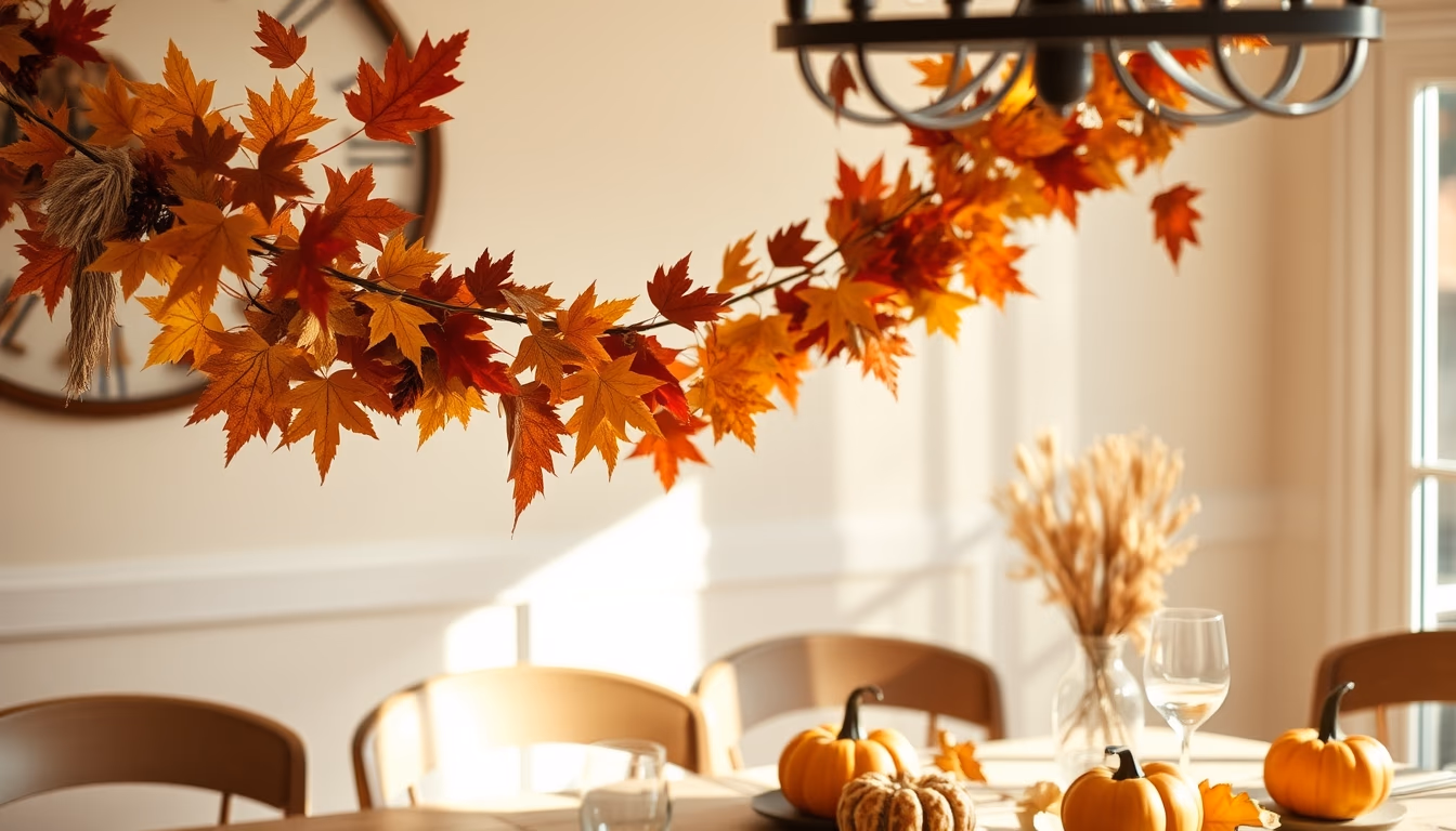 thanksgiving harvest decoration in editorial style