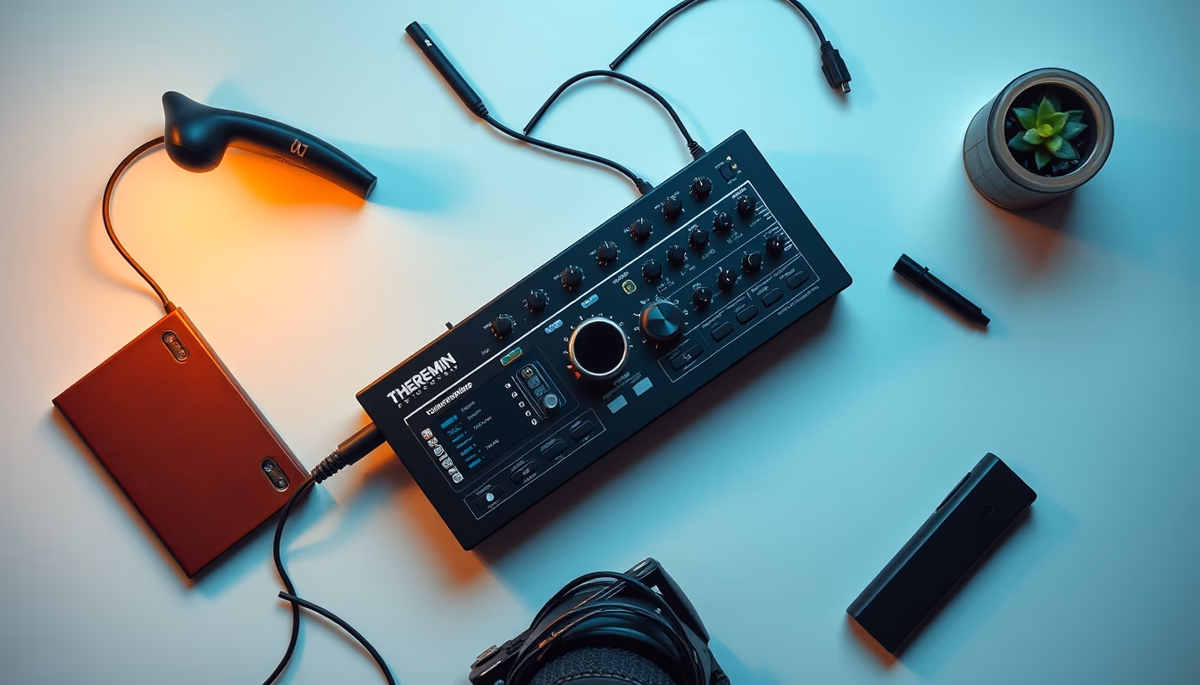 theremin electronic in editorial style