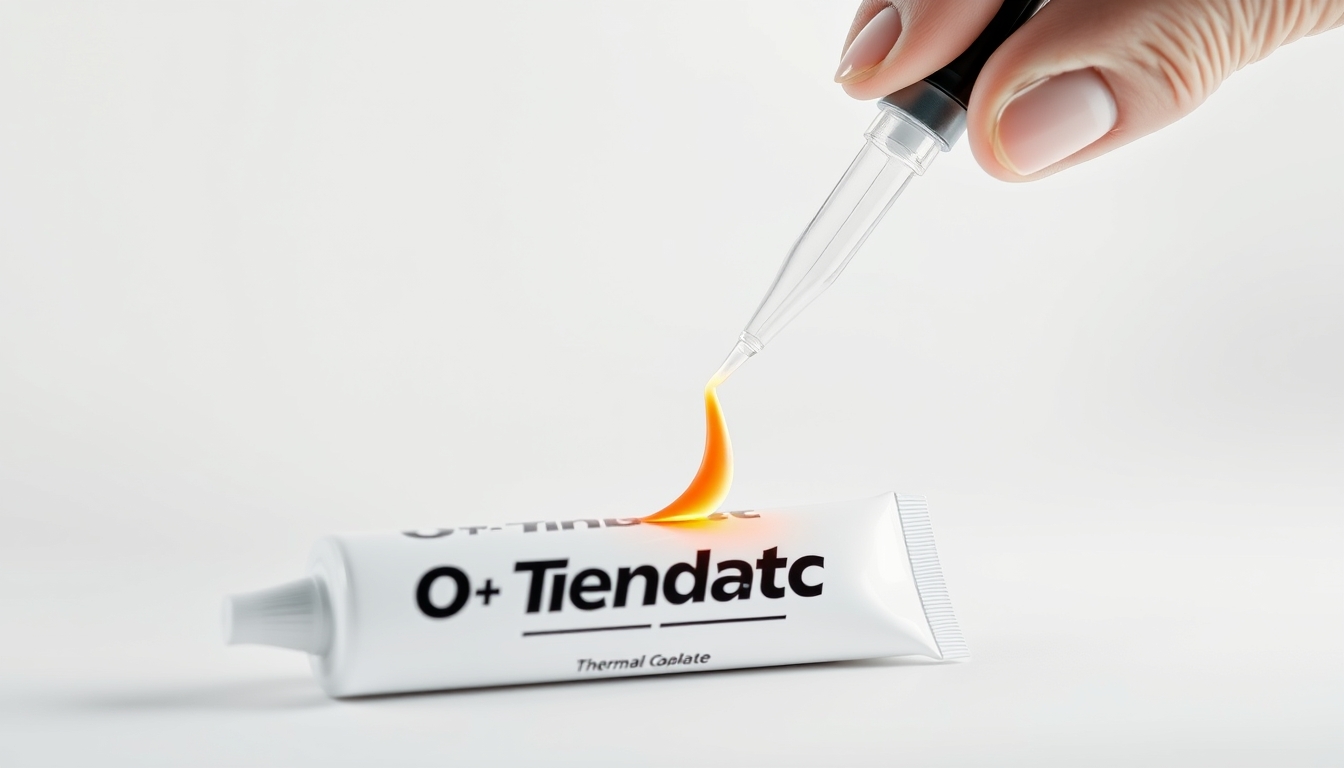 thermal paste application in editorial style