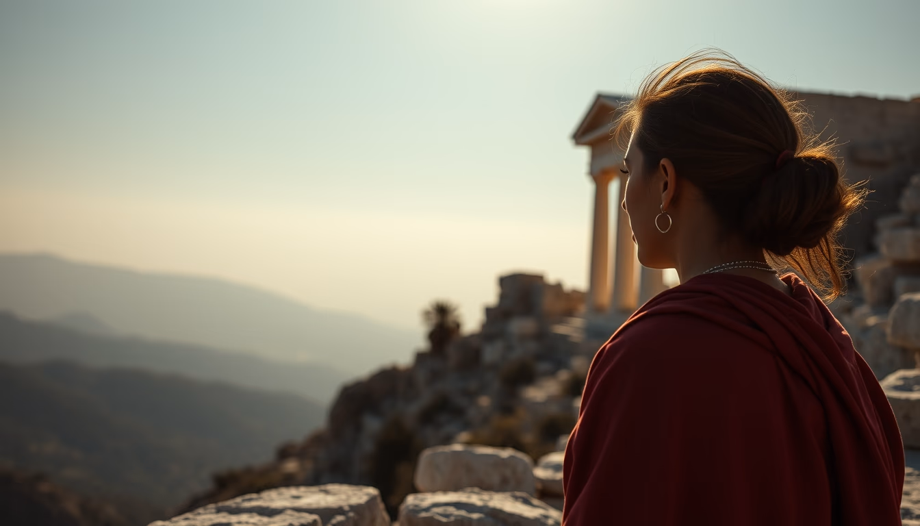 thermopylae greek pass in editorial style