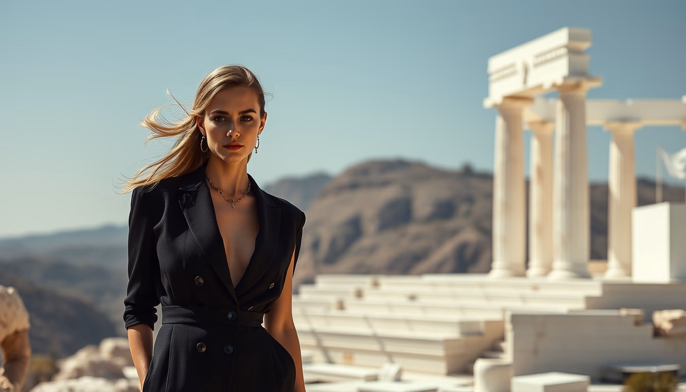 thermopylae greek pass in editorial style