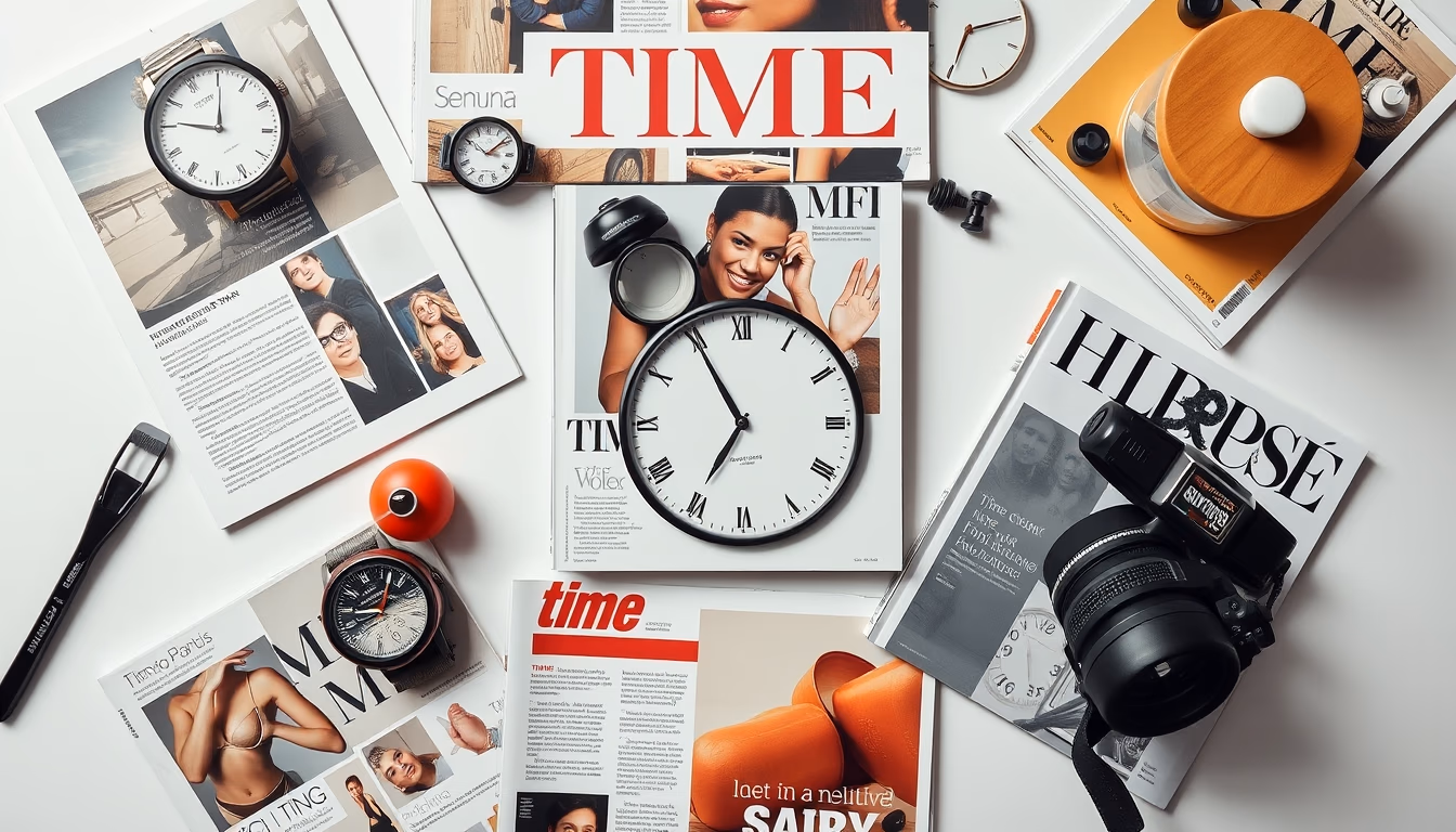 time magazine collection in editorial style