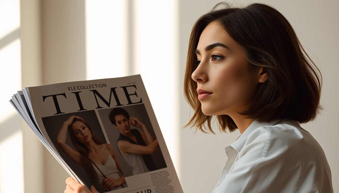 time magazine collection in editorial style