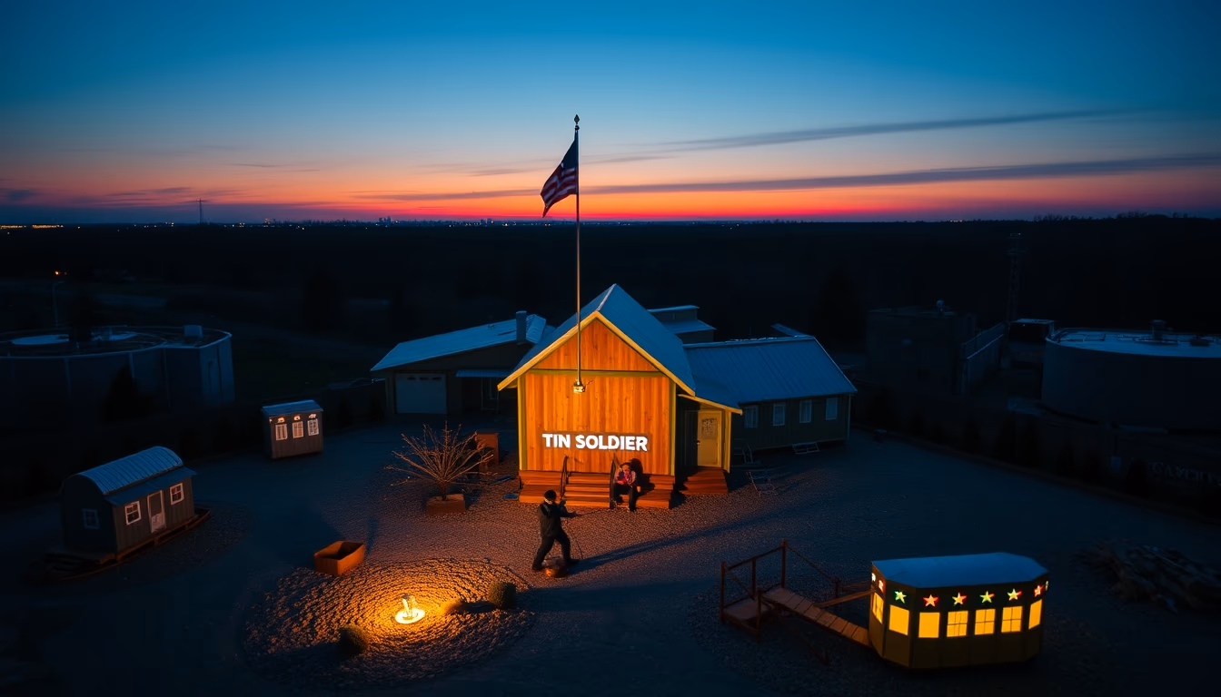 tin soldier set in editorial style