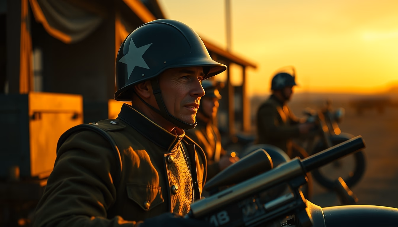 tin soldier set in editorial style