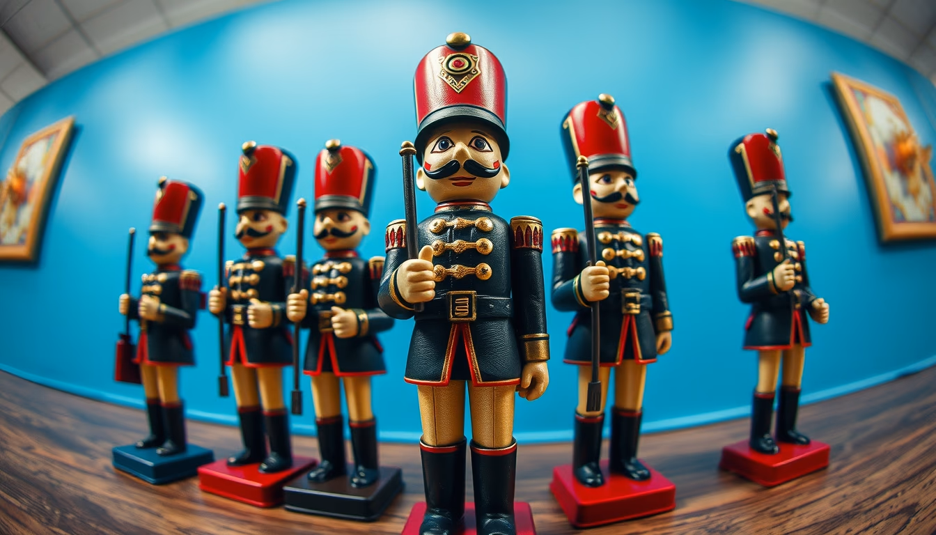 tin soldier set in editorial style