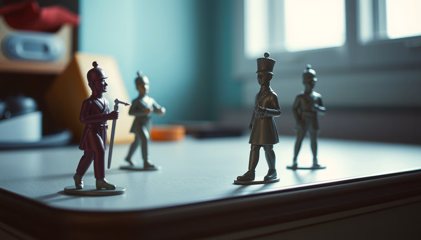 tin soldier set in editorial style