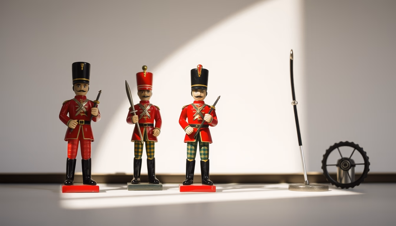 tin soldier set in editorial style