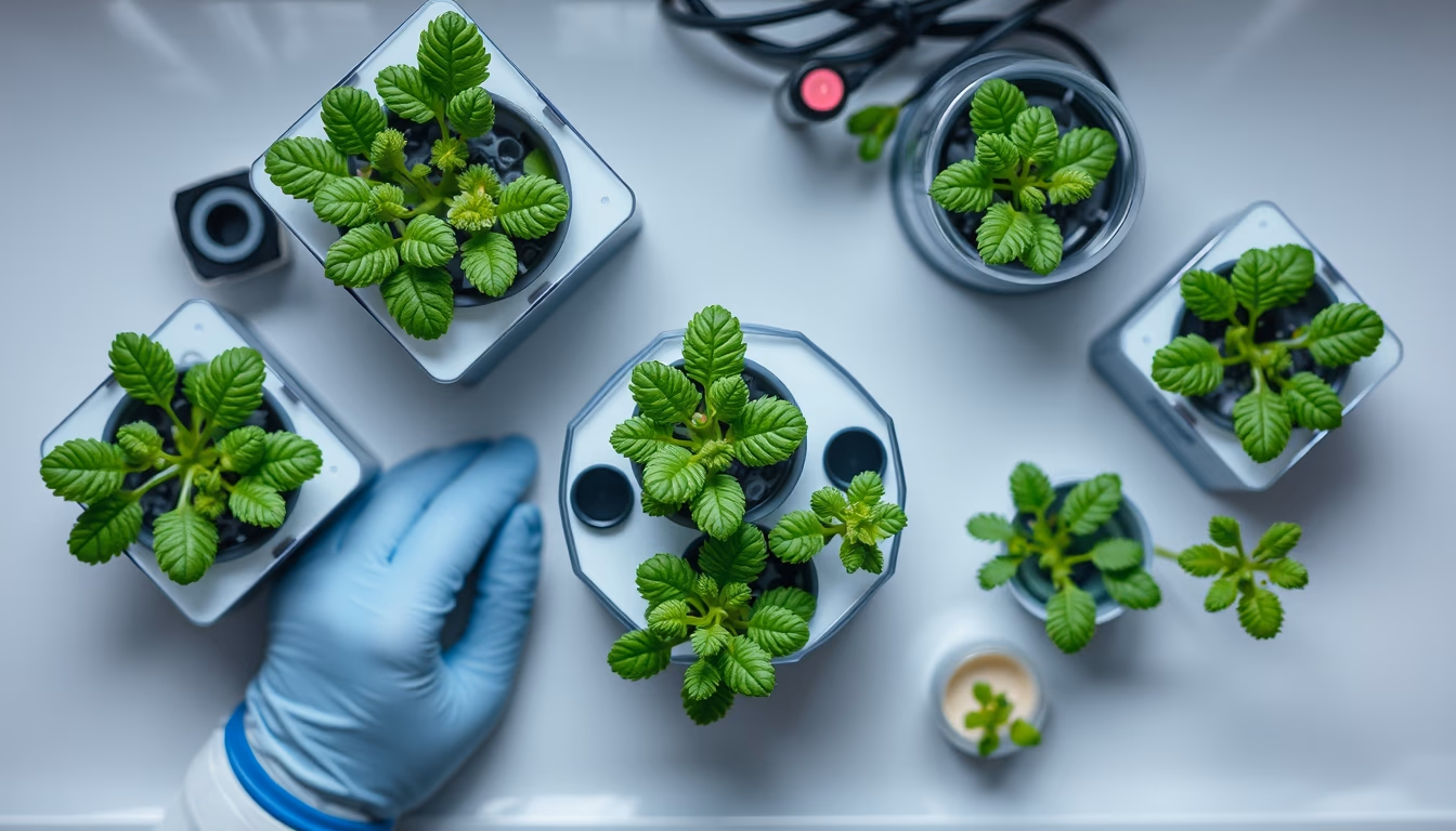 tissue culture biology lab in editorial style