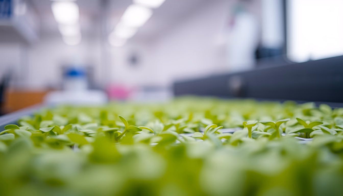 tissue culture biology lab in editorial style