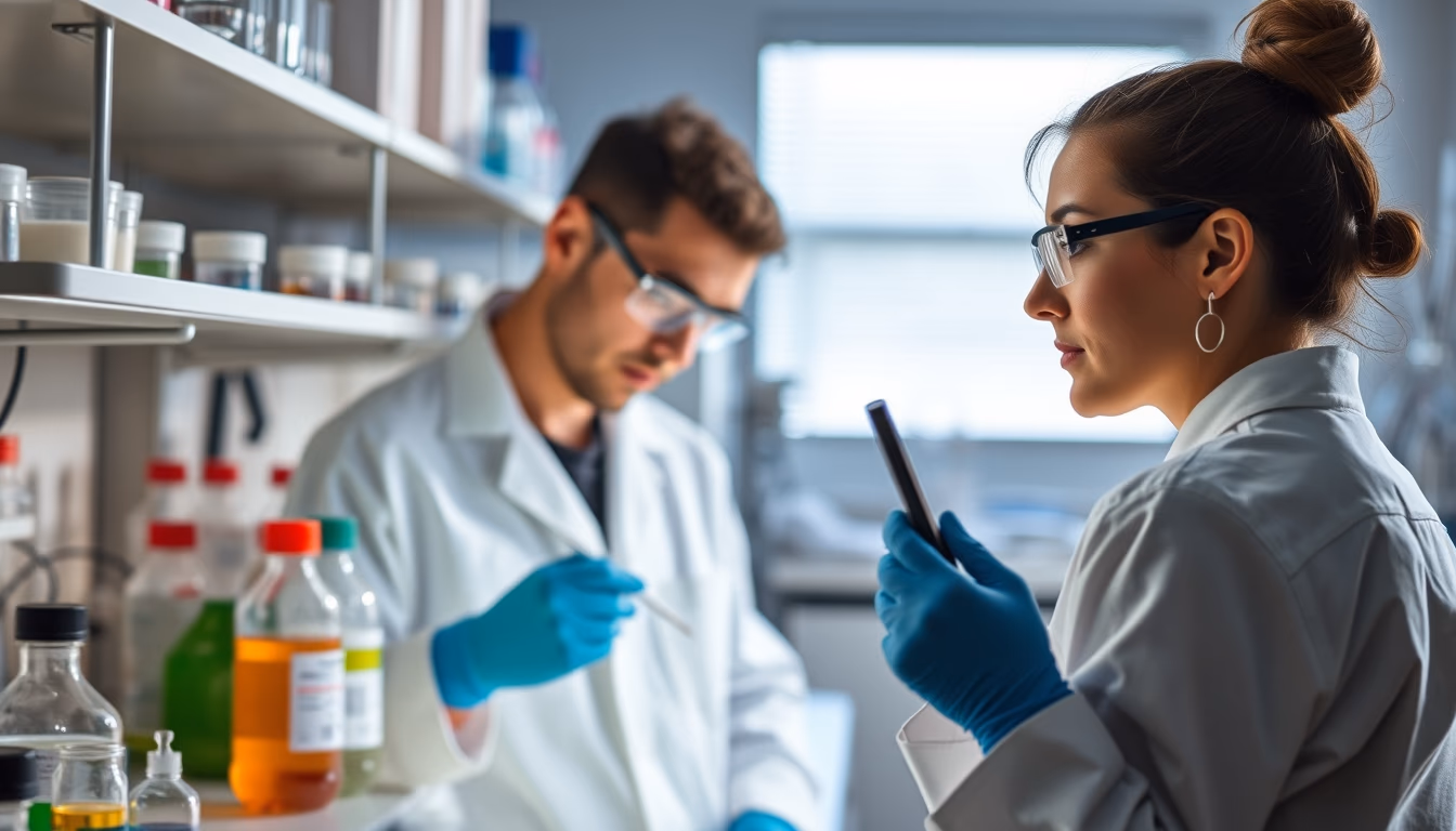 tissue culture biology lab in editorial style