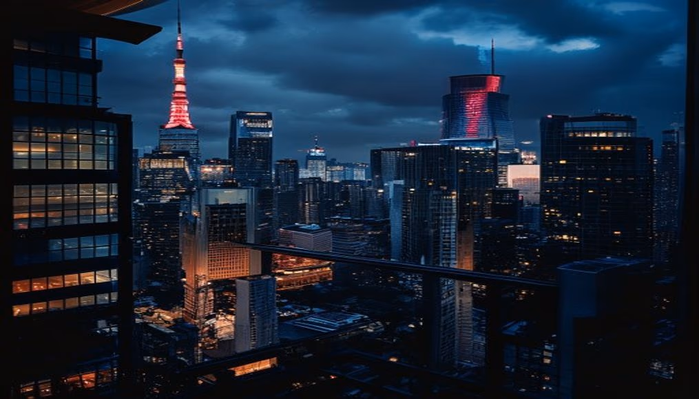 Tokyo penthouse skyline shibuya em fotografia editorial de luxo
