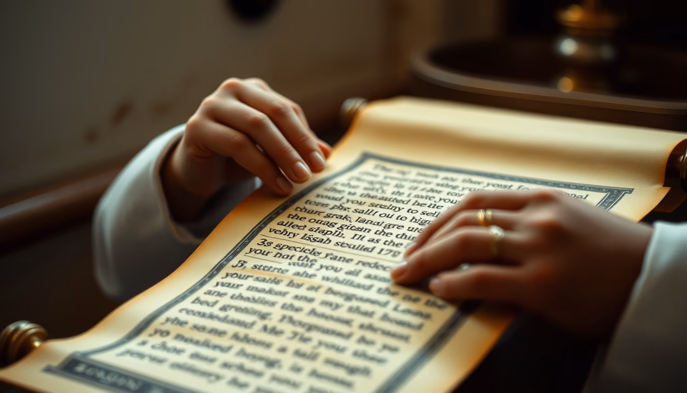 torah scroll silver casing in editorial style