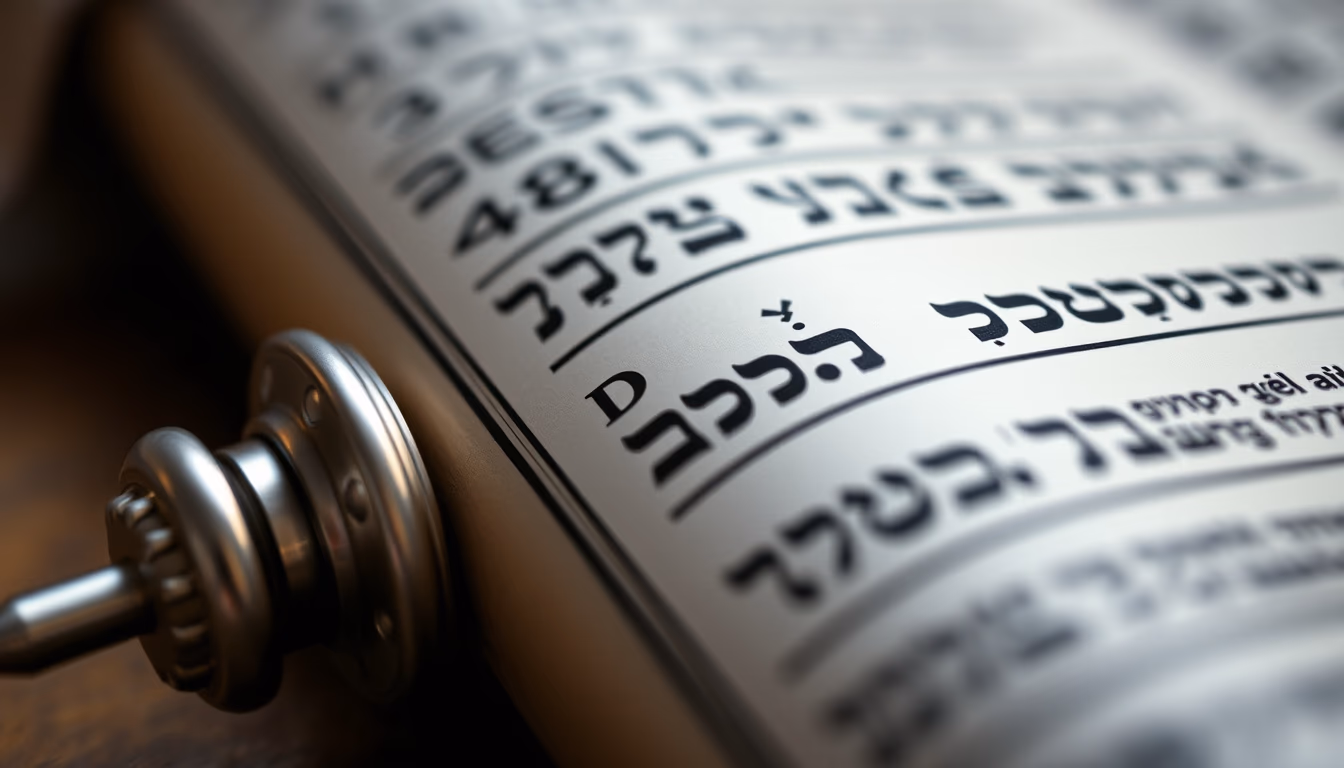 torah scroll silver casing in editorial style