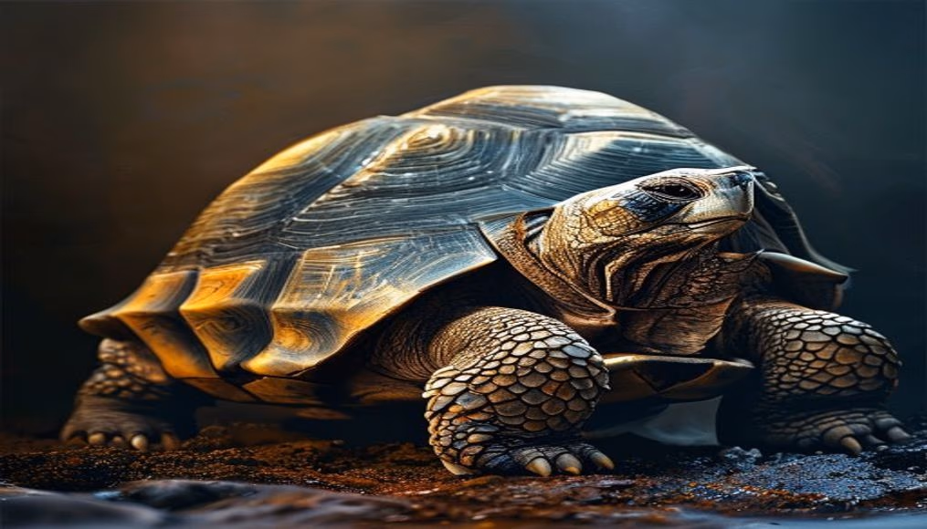 tortoise galapagos giant in editorial style