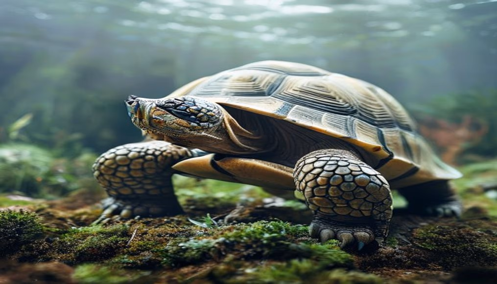 tortoise galapagos giant in editorial style