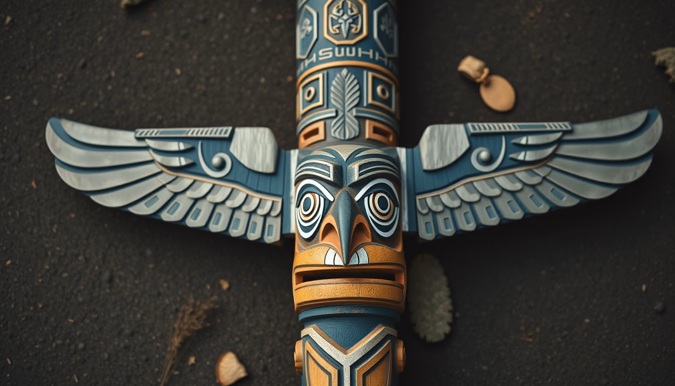 totem pole pacific northwest in editorial style