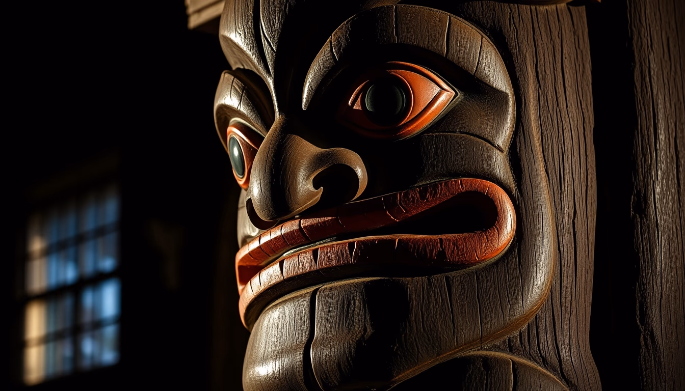 totem pole pacific northwest in editorial style