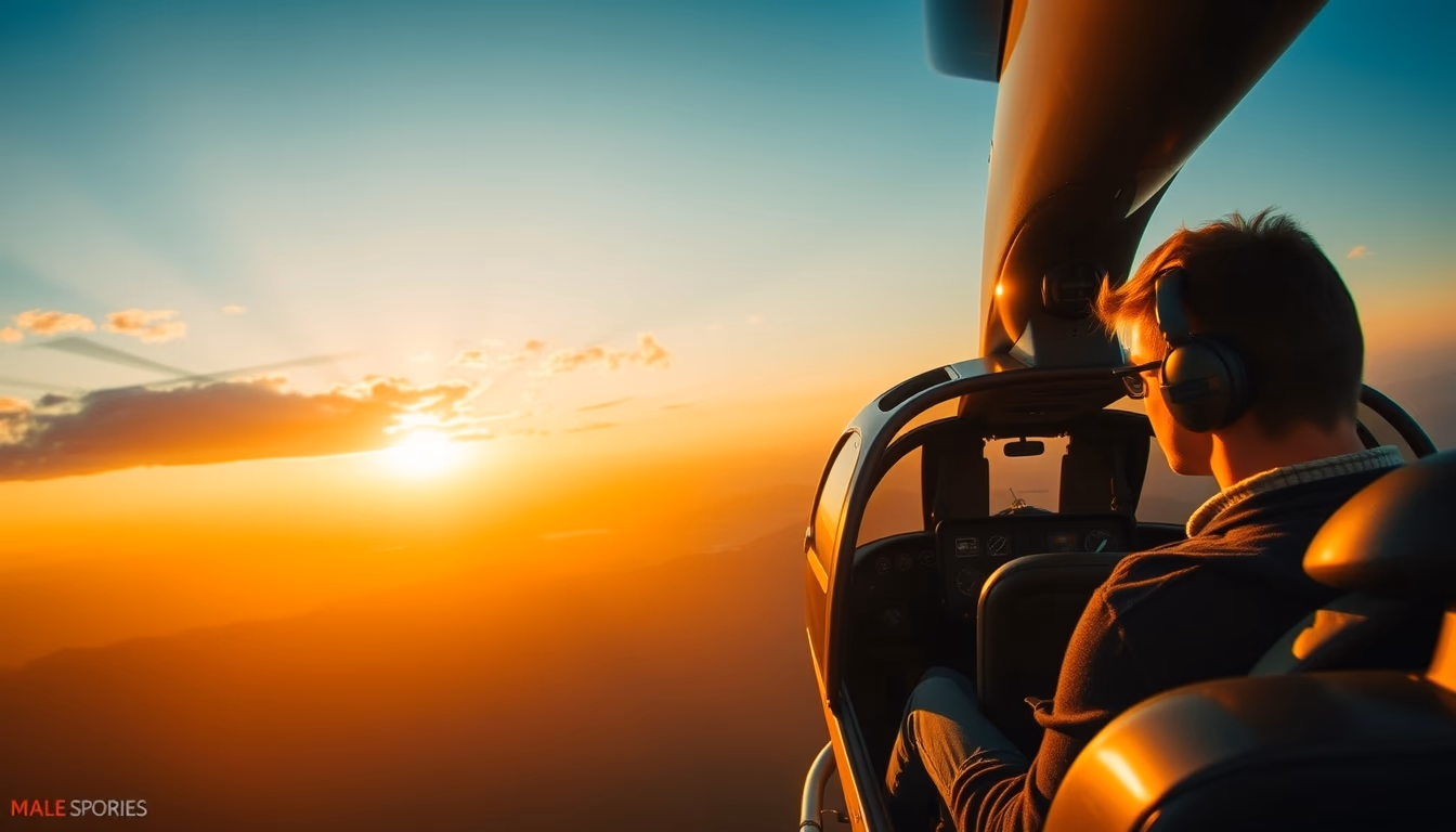 tour helicopter scenic in editorial style