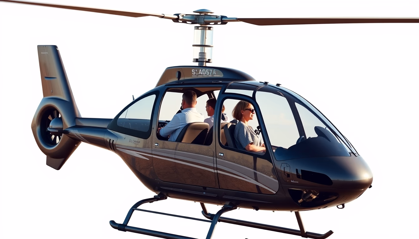 tour helicopter scenic in editorial style