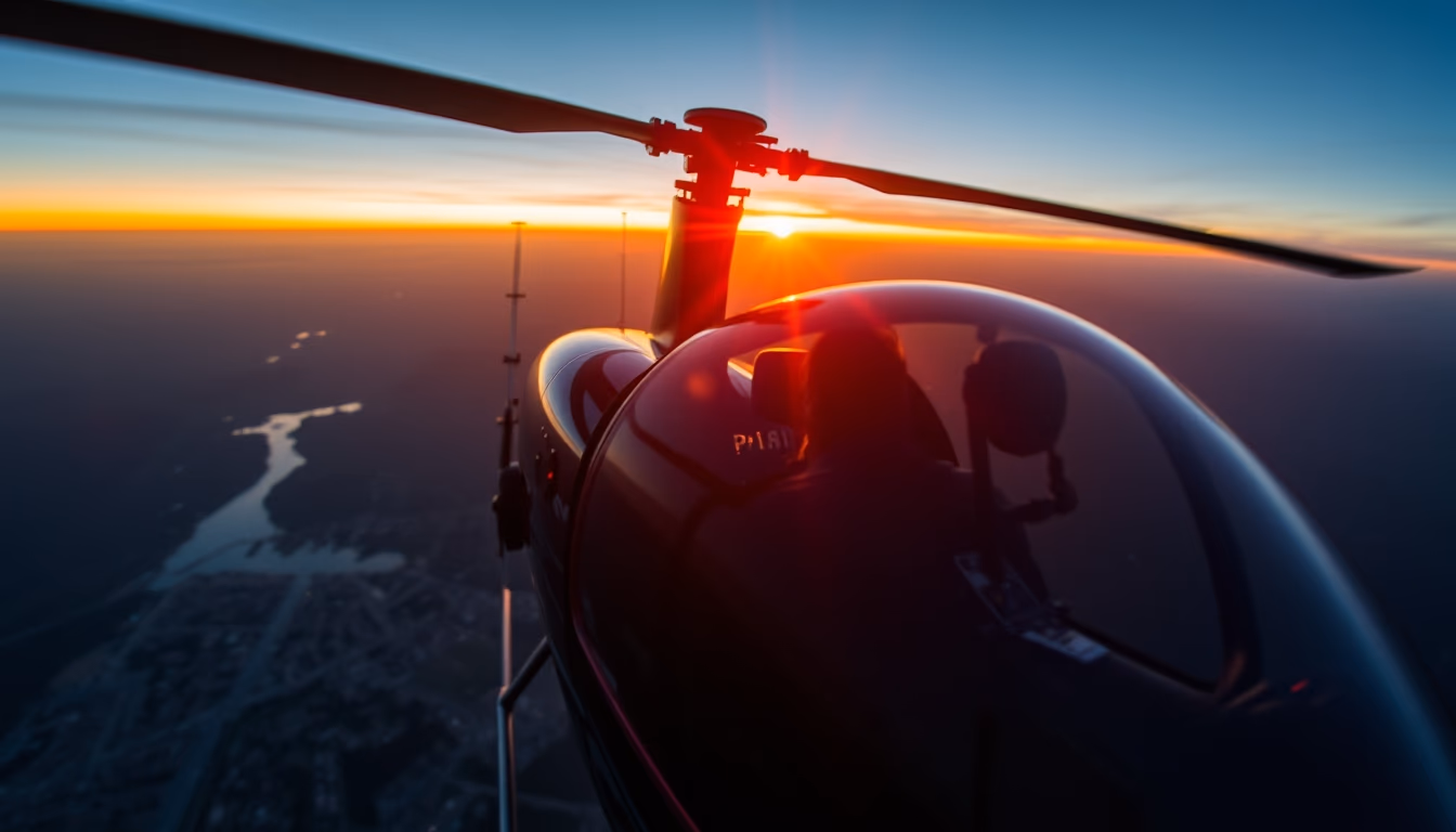 tour helicopter scenic in editorial style