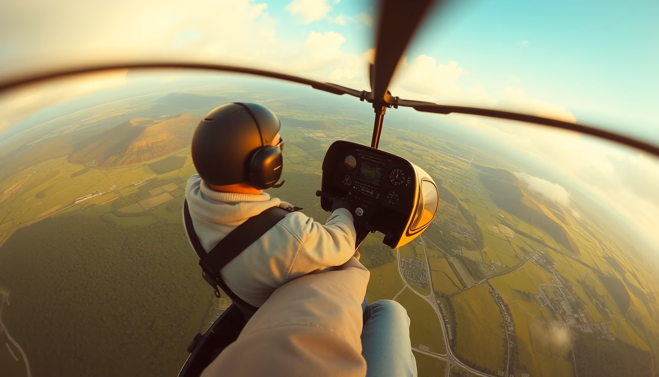 tour helicopter scenic in editorial style