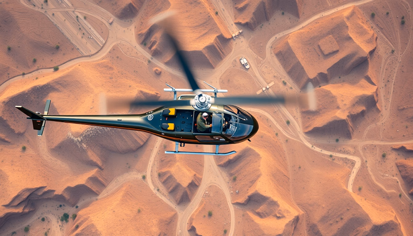 tour helicopter scenic in editorial style