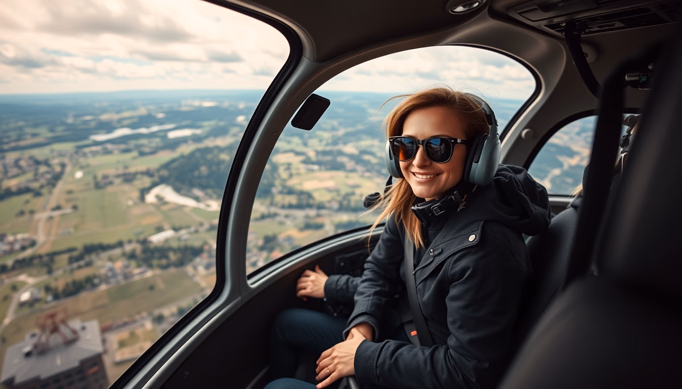 tour helicopter scenic in editorial style