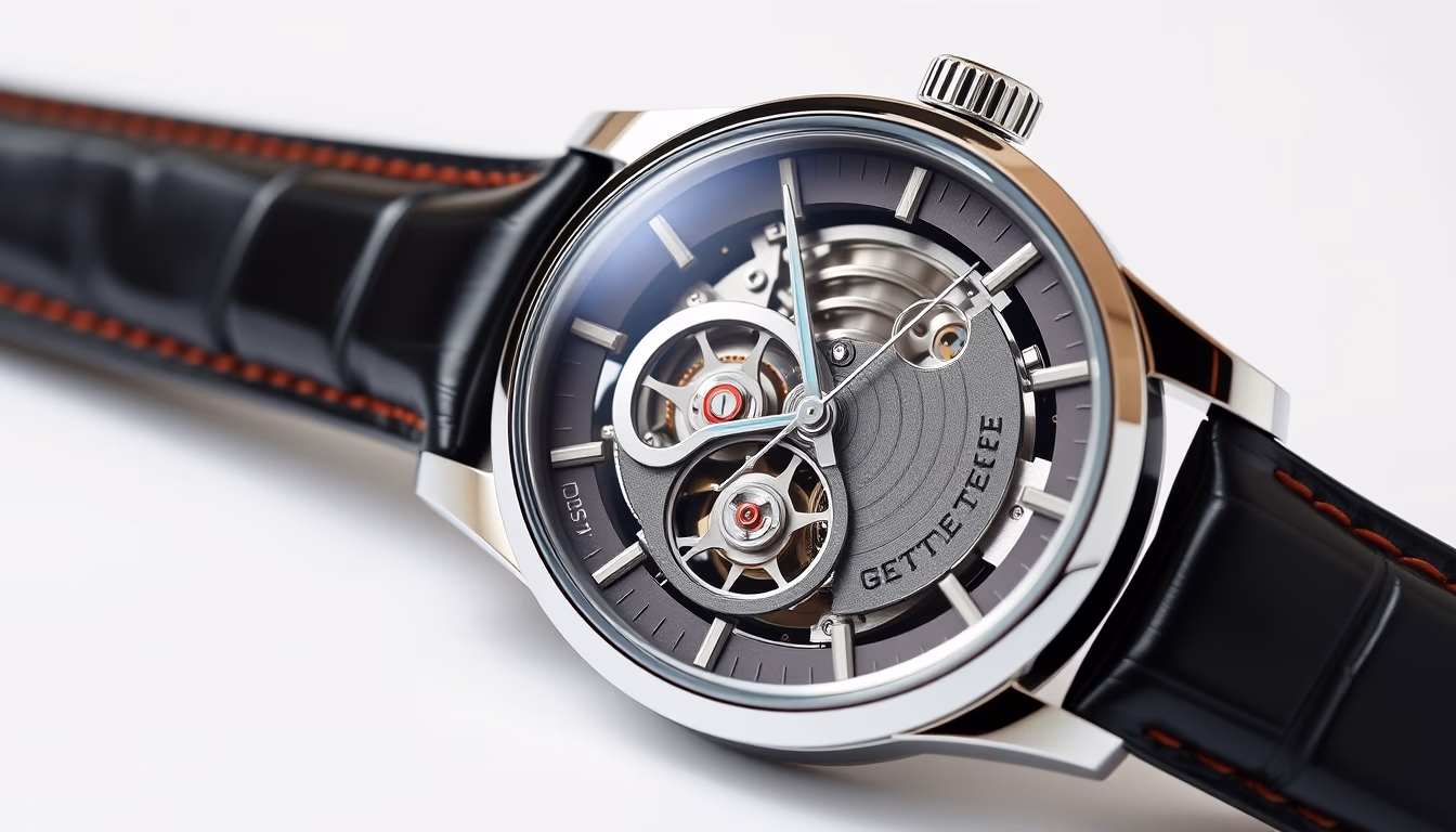 tourbillon watch detail in editorial style
