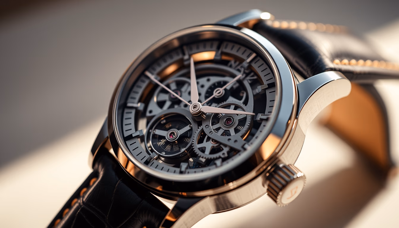 tourbillon watch detail in editorial style