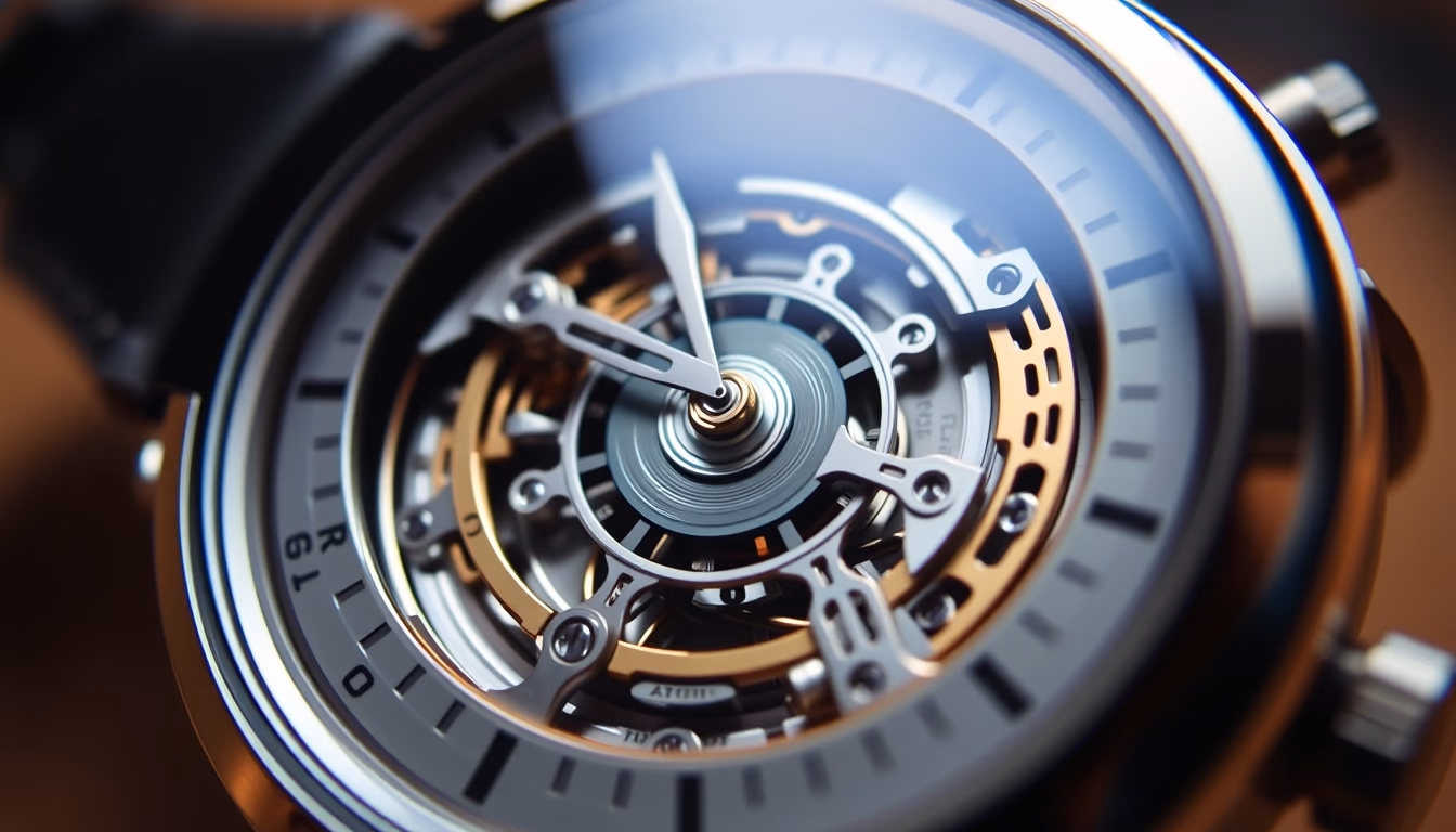 tourbillon watch detail in editorial style